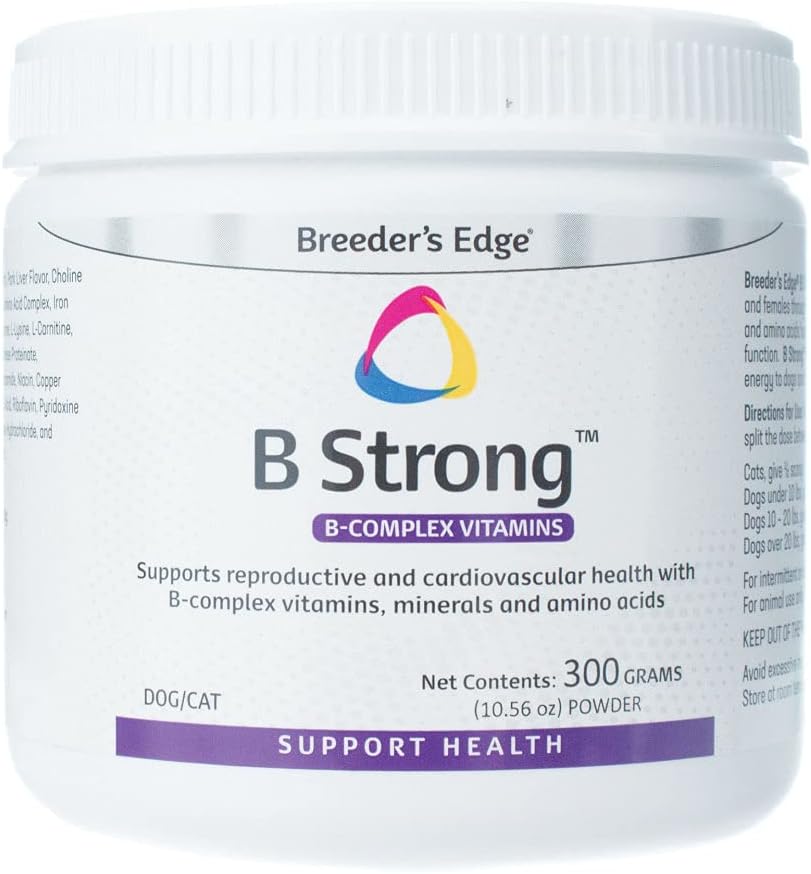 Breeder's Edge B Strong Powder, B-Complex Vitamins- 300 gm, Комплекс витаминов В, минералов и аминокислот (порошок) для собак/кошек, 300 гр. (США)