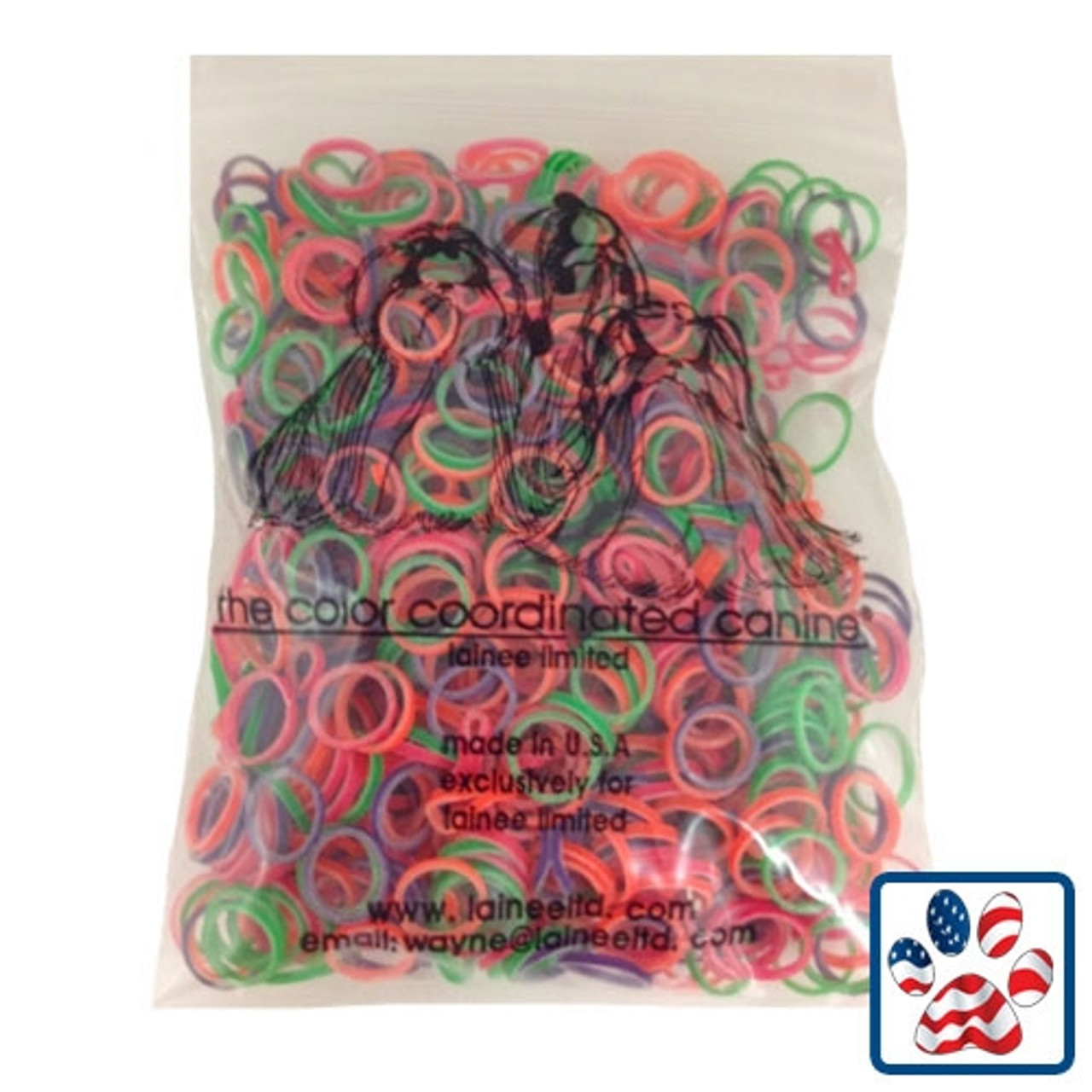 Lainee Limited Latex Wrapping Bands Medium Резинки для груминга ,"топ-кнот"  5/16 дюйма цвет прозрачный (350 шт в тубе ) (США)