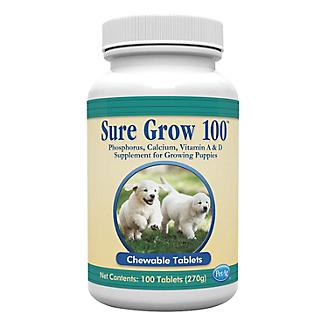 Sure Grow 100 (Pet-Ag) - пищевая добавка с кальцием и фосфором, витаминами А и Д, жеват.таблетки 100 шт(США)