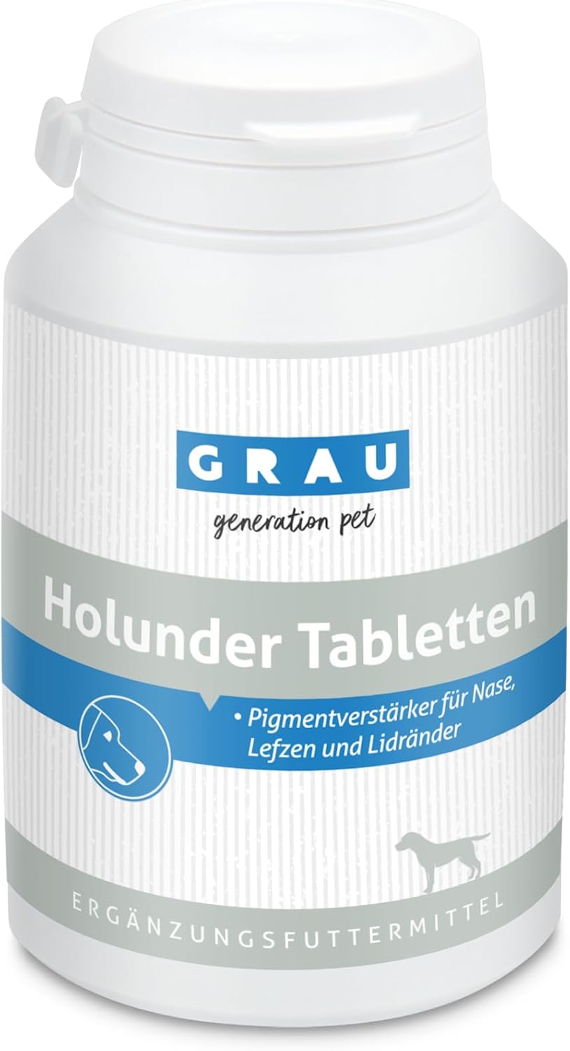 Grau Original Elderberry Tablets for Pigmentation of Unhaired Skin Supplementary Feed for Dogs Таблетки для усиленеия пигментации кожи, 200 таб. (Германия)
