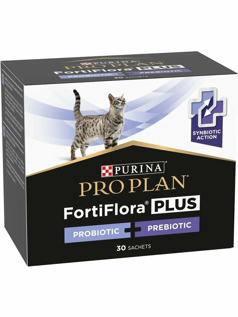 FORTIFLORA Purina Pro Plan for Cat Кормовая добавка для повышения иммунитета у кошек в гранулах,30 пакетиков по 1 гр ( Purina Pro Plan)