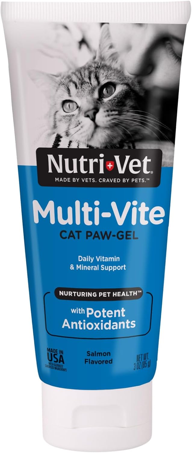 Nutri-Vet Multi-Vite Salmon Flavored Gel Multivitamin for Cats, 85 гр (туба) гель мультивитамин для кошек (США)