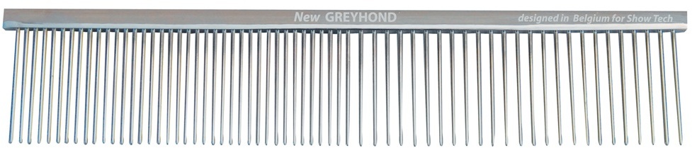 SHOW TECH Greyhond расческа-гребень хром 19 см с зубчиками 3,2 см
