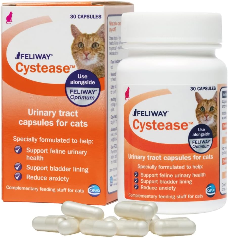 Feliway Cystease - 30 капсул Феливей Цистиз для эффективной помощи в лечении цистита у кошек.