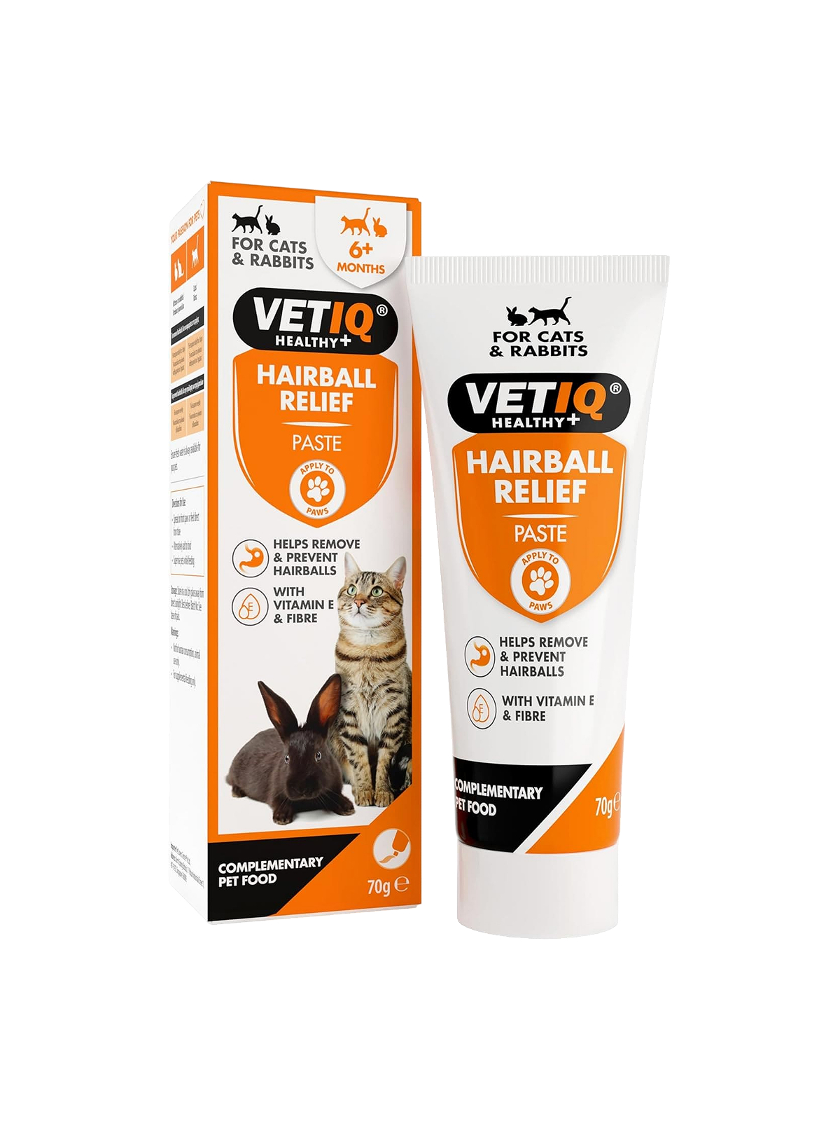 VETIQ Hairball Relief Paste. Паста для выведения шерсти из желудка  у кошек и кроликов, 70 г. (Ирландия)