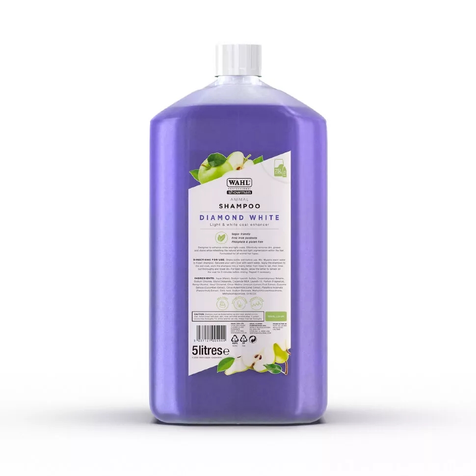 WAHL Diamond White Шампунь для светлой и белой шерсти, 5 л (Великобритания)