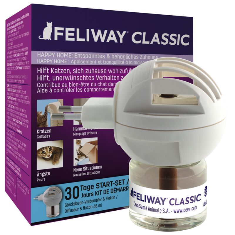 Feliway Classic Феливэй Классик комплект флакон +диффузор успокаивающее средство для кошек 48 мл
