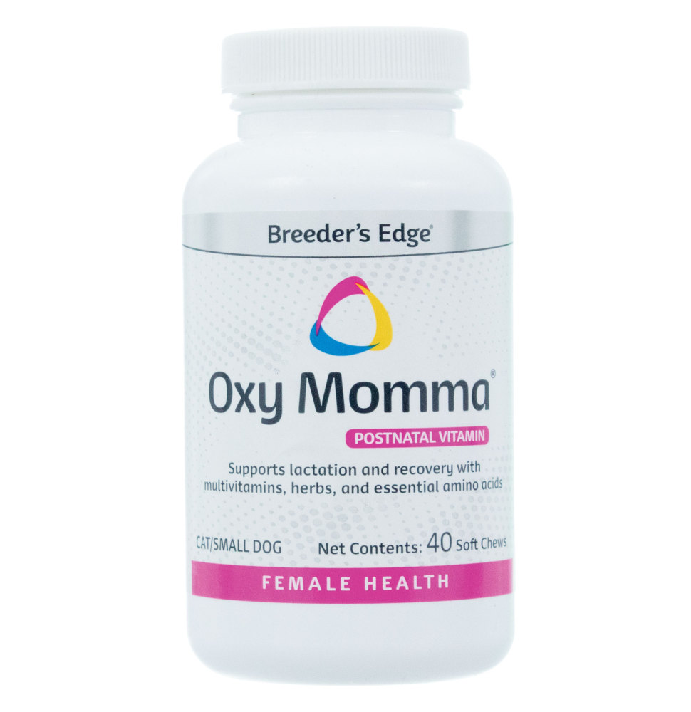 Breeder's Edge ® Oxy Momma ™ - витамины после родов премиум-класса,  для кормящих мам. 40 жеват.таб, для кошек и маленьких собак  (США)