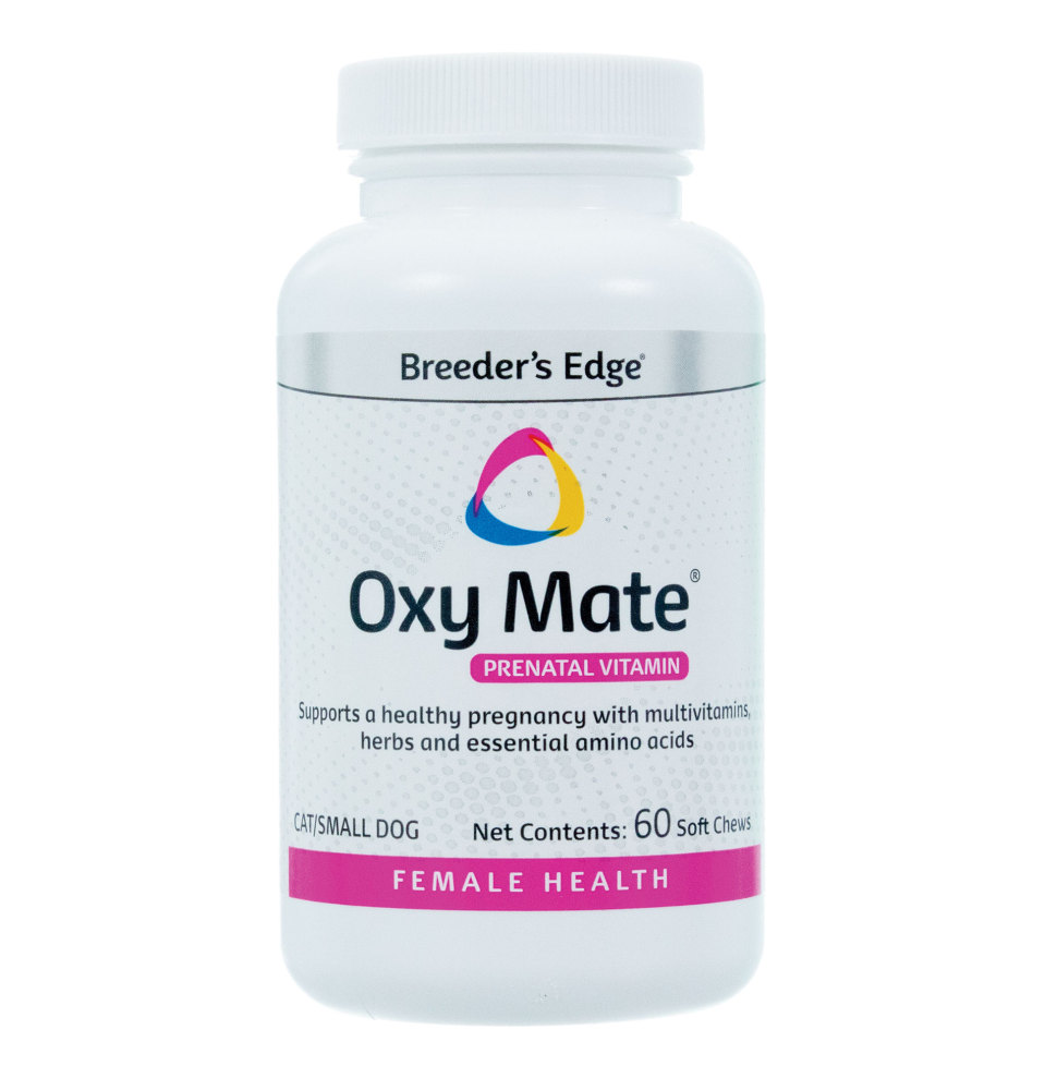 Breeder's Edge® Oxy Mate Prenatal - витамины для беременных маленьких собак и кошек, 60 жеват.таблеток  (США)
