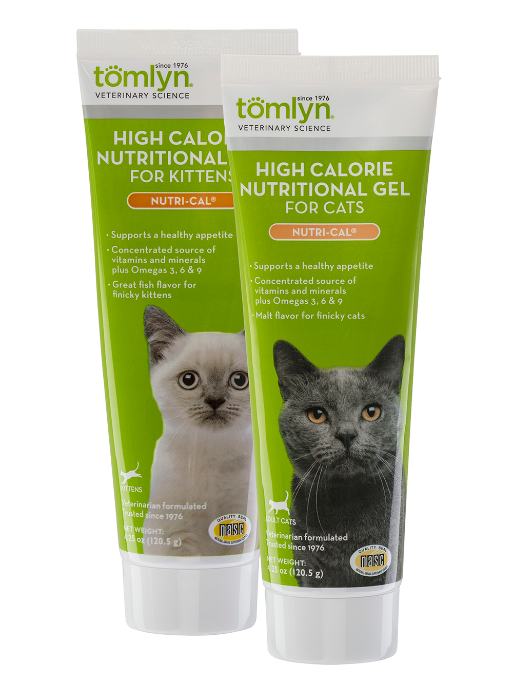 TOMLYN Nutri-Cal - Kitten, 4.25 oz Gel высококалорийный гель для котят 120,5 гр.(США)