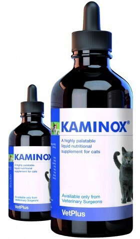 VetPlus Kaminox Cats Жидкость для кошек, страдающих от ХПН или других заболеваний, связанных с пониженным уровнем калия.,60мл(Германия)