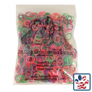 Lainee Limited Latex Wrapping Bands Medium Резинки для груминга ,"топ-кнот"  5/16 дюйма цвет неон (850 шт ) (США)