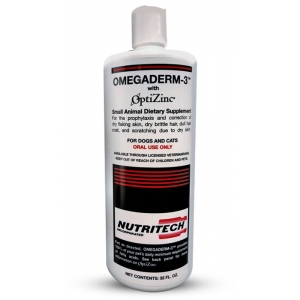 Omegaderm-3™ ( OptiZinc)  жидкая пищевая добавка  для шерсти и кожи питомцев, 32 oz, 956 мл (США)
