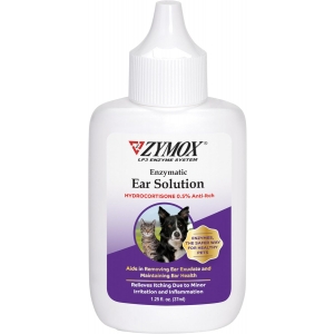 Zymox Enzymatic Ear Solution with 0.5-Percent Hydrocortisone, for Dog & Cat, 37 мл - раствор для ушей с гидрокартизоном, (США) срок 01.05.28