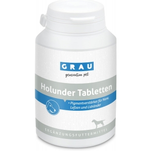 Grau Original Elderberry Tablets for Pigmentation of Unhaired Skin Supplementary Feed for Dogs Таблетки для усиленеия пигментации кожи, 200 таб. (Германия)