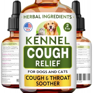 Kennel Cough Treatment for Dogs & Cats - Liquid Throat Soother сироп от питомникова кашля собак 245 мг, лечение астмы и облегчение симптомов коллапса у кошек. (США)