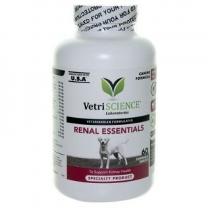 VetriScience Renal Essentials For Dogs Fish Flavor (60 Tabs)  витамины для собак (почки) (США)Жевательные таблетки с рыбным вкусом, для лечения и поддержания здоровья почек.