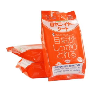 Влажные салфетки для ухода за глазами собак и кошек уп.30 шт. TAURUS (Япония)