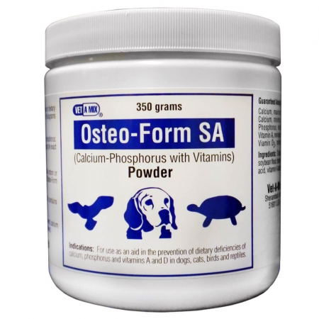 Osteo-Form Sa Powder 350 Gm  Порошок с кальцием, фосфором и витаминами для домашних животных. (350 гр) (США) 