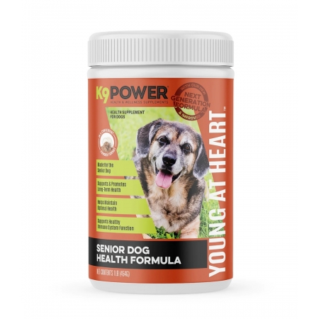 *K9 POWER Young At Heart Nutritional Senior Dog витамины для пожилых собак, 1 lb 454 гр.(США)(срок 01.06.25)