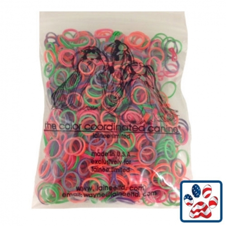 Lainee Limited Latex Wrapping Bands Medium Резинки для груминга ,"топ-кнот"  5/16 дюйма цвет неон (850 шт ) (США)