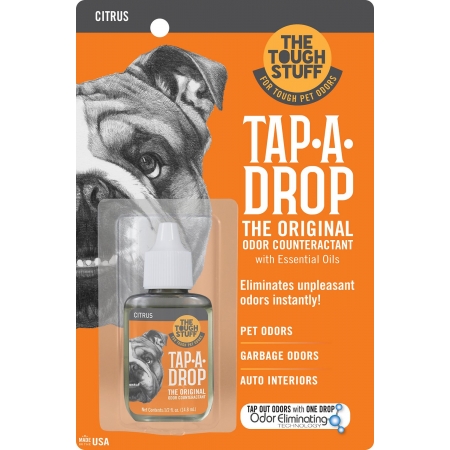Tough Stuff Tap-A-Drop Citrus Air Freshener, капли-концентрат нейтрализации запаха от животных, цитрус,14,8 мл (США)