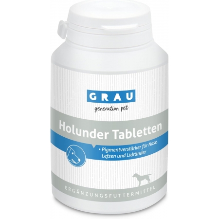 Grau Original Elderberry Tablets for Pigmentation of Unhaired Skin Supplementary Feed for Dogs Таблетки для усиленеия пигментации кожи, 200 таб. (Германия)