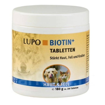 Luposan LUPO BIOTIN + Добавка для шерсти и кожи Люпосан Биотин плюc, для собак и кошек , 200 таб.(Германия)