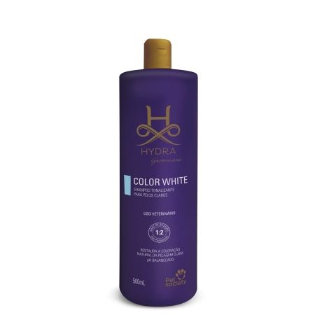HYDRA Color White shampoo 500 ml Тонирующий шампунь для светлой шерсти (Бразилия)