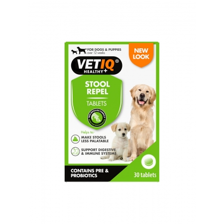 VETIQ Stool Repel. Добавка для коррекции пищевого поведения у собак (копрофагия-поедание фикалий), 30 шт.( Ирландия)